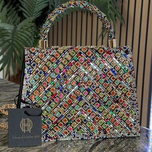 House of Harlow Elegant Multicolor Beaded Handbag